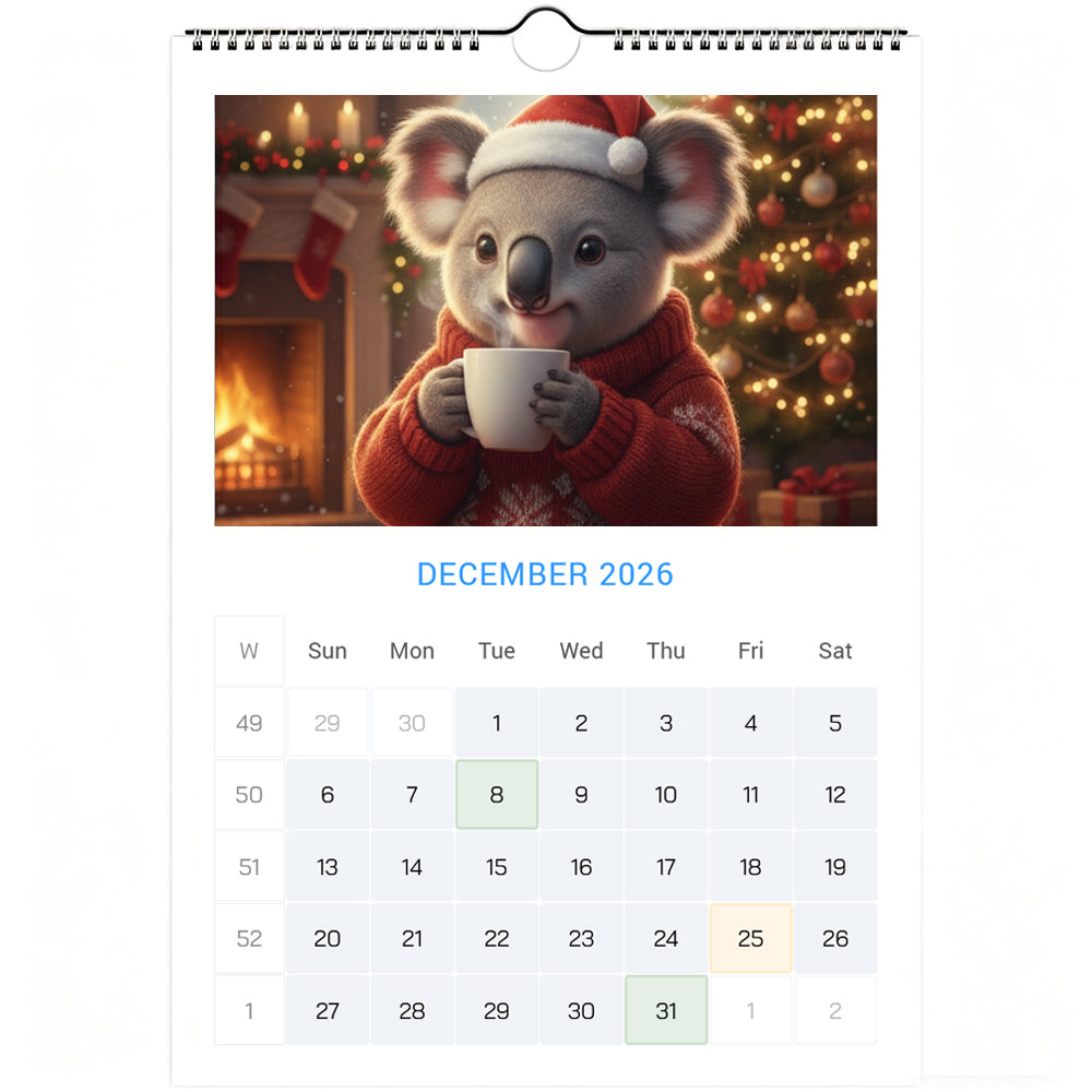 🐨🎁Emotional Healing Koala Calendar 2026 - Daily Activities