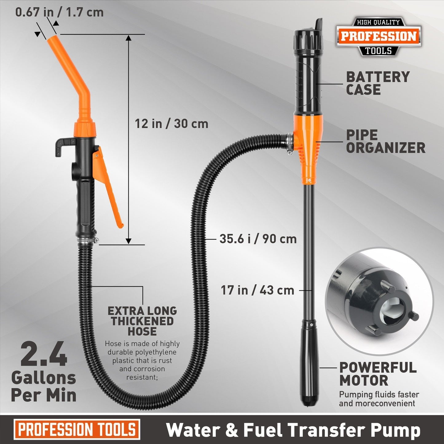 đ„đ„Last Day 49% OFF - Battery Powered Fuel Inlet Pump with 4ft Oil Outlet Pipe (Battery Not Included)