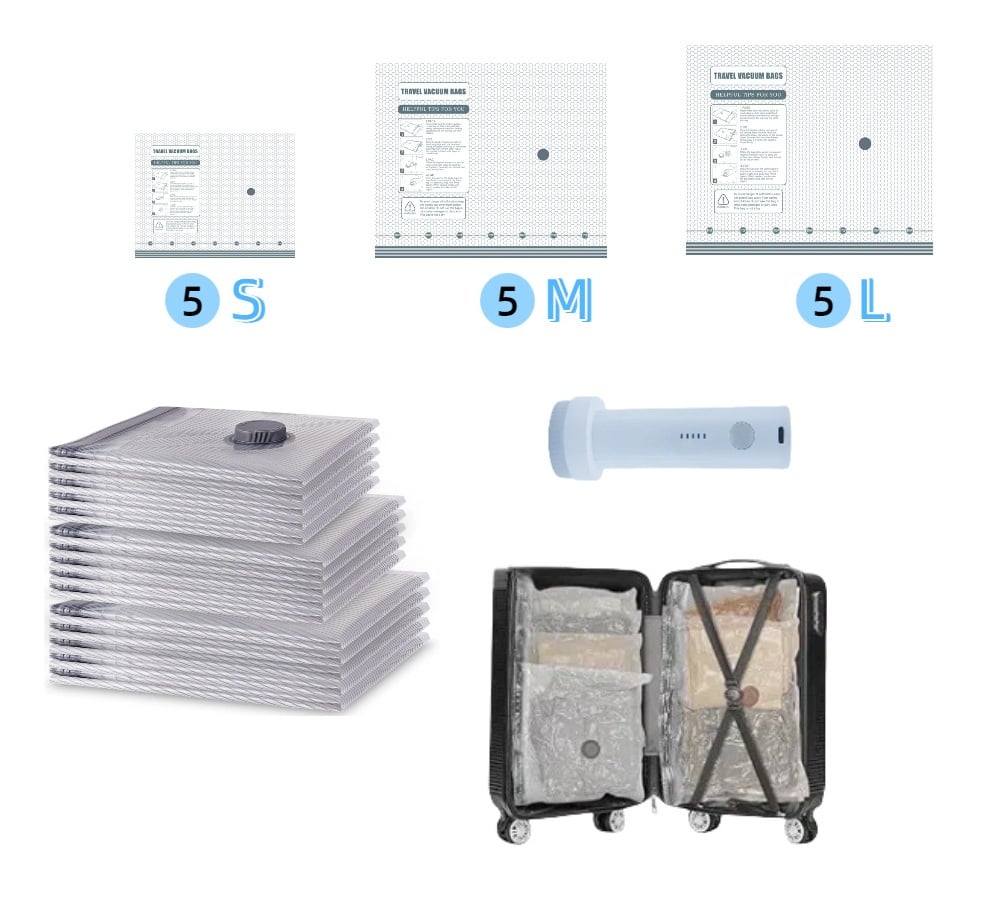 ✨LAST DAY ONLY 49% OFF🔥Vacbird X7 Cordless Travel Vacuum Bag Set