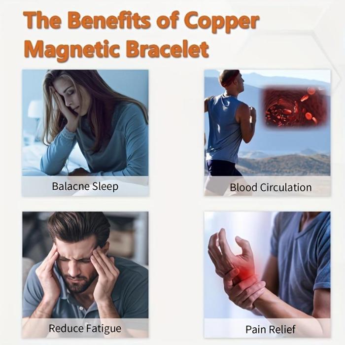 ⏰🔥🔥LAST DAY 49% OFF-Copper magnetic bracelet——Relieve fatigue and promote blood circulation