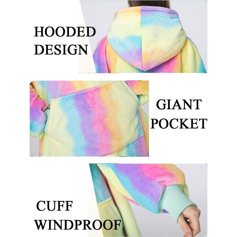 Casual Tie-Dye Oversized Hoodies Sweatshirt
