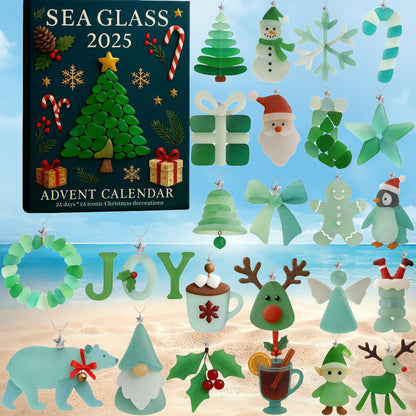 🎄🎁Sea Glass Christmas Ornaments Advent Calendar