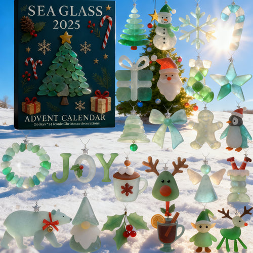 🎄🌊Sea Glass Christmas Ornaments Advent Calendar