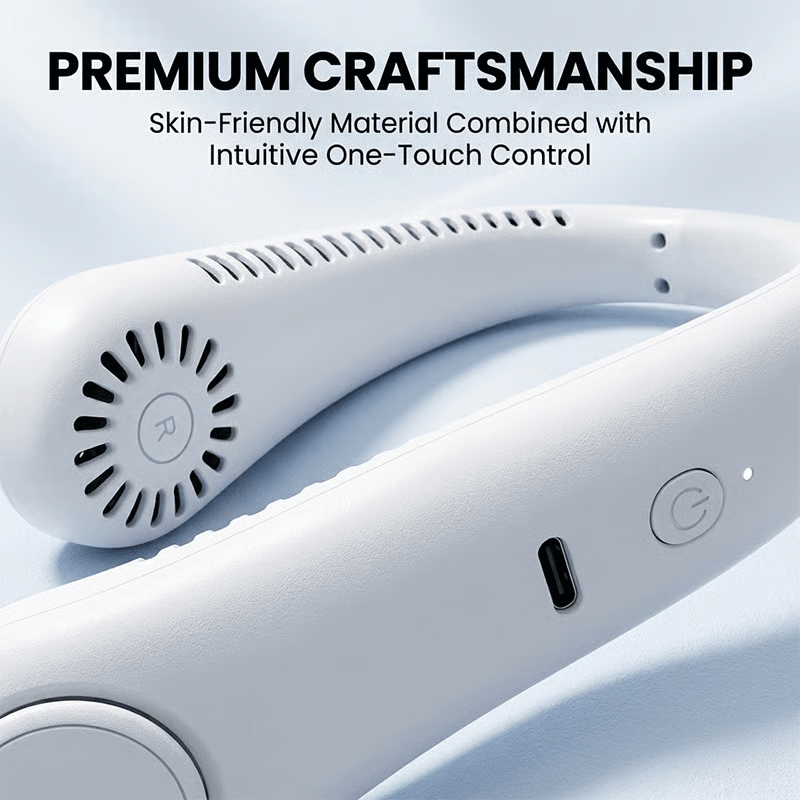 🥳2026 HOT SALE🥳💞50K+ SOLD!🍃💨 50% OFF! Neck Air Conditioner Fan – Ultra‑quiet, 360° rotating, 3 speeds. Hands‑free cooling, long battery. 😎🌬️