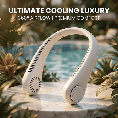 🥳2026 HOT SALE🥳💞50K+ SOLD!🍃💨 50% OFF! Neck Air Conditioner Fan – Ultra‑quiet, 360° rotating, 3 speeds. Hands‑free cooling, long battery. 😎🌬️