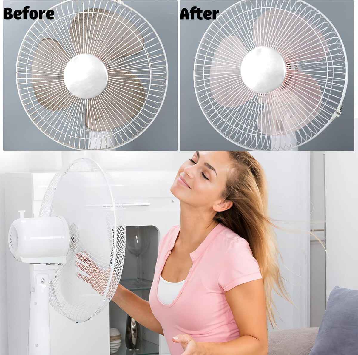 ✨ 360° Flexible Microfiber Fan Duster Brushes – Reusable Cleaning Tools for Blades, Vents & Blinds