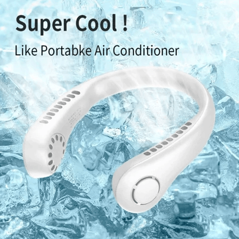 🥳2026 HOT SALE🥳💞50K+ SOLD!🍃💨 50% OFF! Neck Air Conditioner Fan – Ultra‑quiet, 360° rotating, 3 speeds. Hands‑free cooling, long battery. 😎🌬️