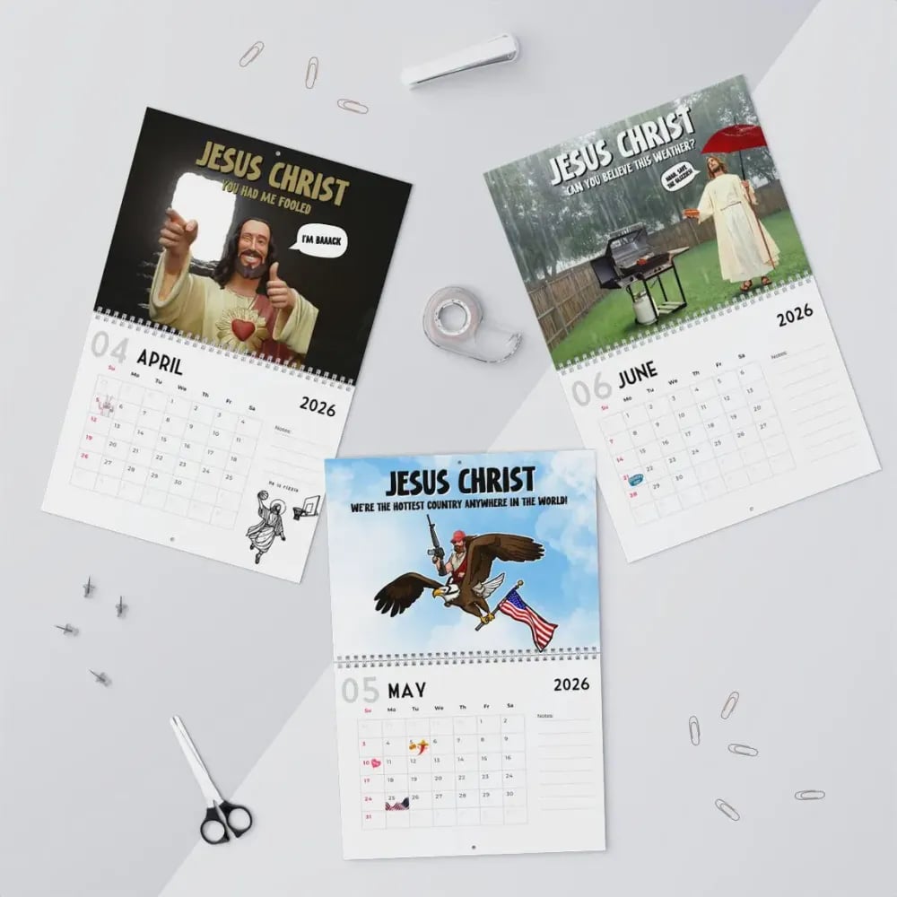 🔥Last Day 49% OFF - Funny Jesus Christ 2026 Satire Calendar
