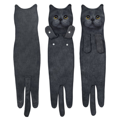 🔥LAST DAY 50% OFF🔥Funny Cat Hand Towels for Kitchen Bathroom (1PC)