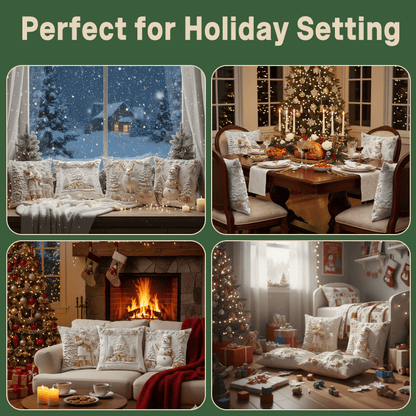 🎅🎁 Festive Christmas Cushion Cover