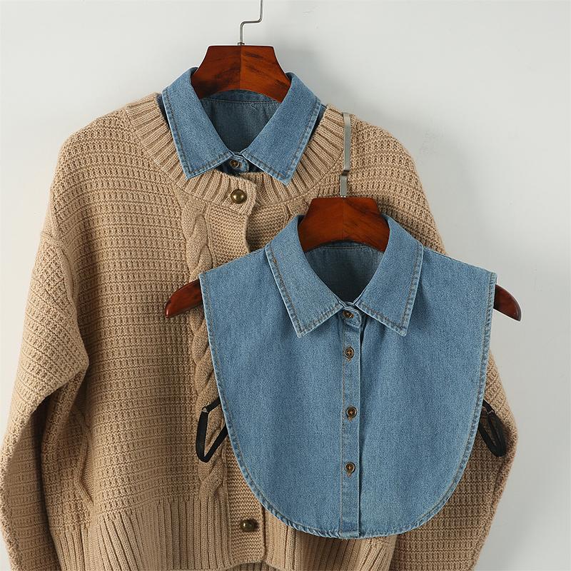 👕Denim False Collar – The Ultimate Layering Essential for Women ✨