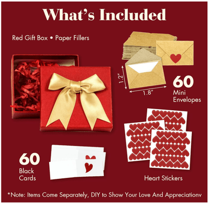 💘💌Mini Love Notes card with envelopes-Valentine's Day Love Cards