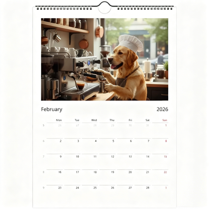 Labrador dog Calendar 2026 - Daily Activities