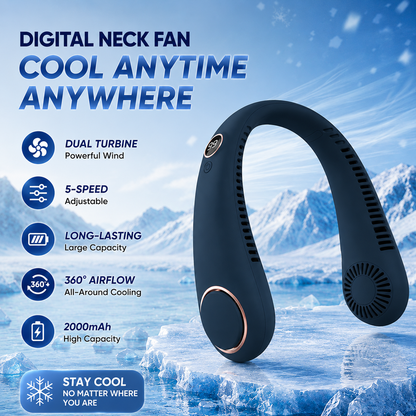 🥳2026 HOT SALE🥳💞50K+ SOLD!🍃💨 50% OFF! Neck Air Conditioner Fan – Ultra‑quiet, 360° rotating, Hands‑free cooling, long battery. 🌬️