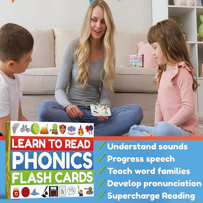 🔥Save 49%🔥Learn to Read Phonics Flash Cards Color-Coded - Learn to Read in 20 Stages