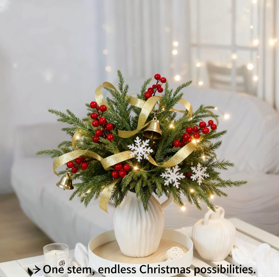 ✨18" Real Touch Norfolk Pine Branches