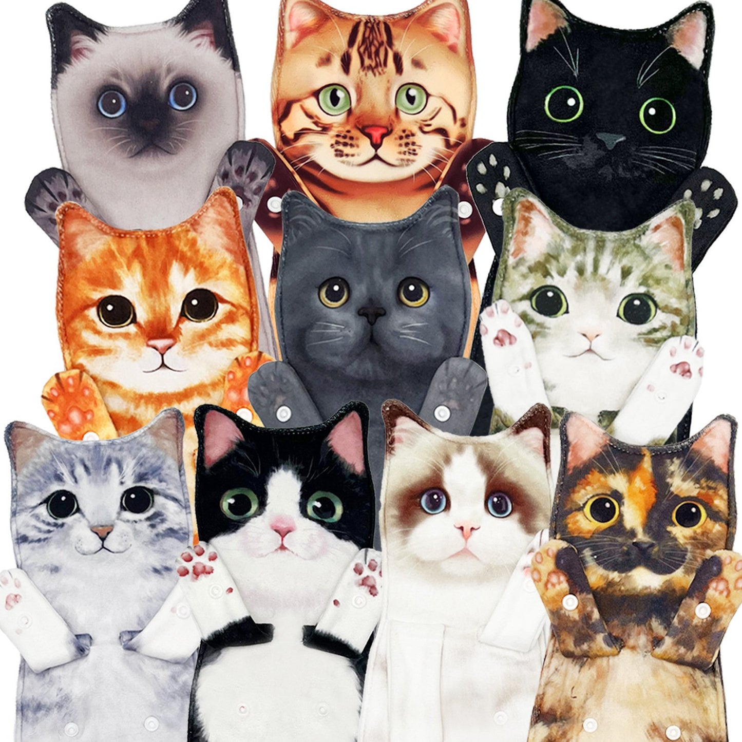 🔥LAST DAY 50% OFF🔥Funny Cat Hand Towels for Kitchen Bathroom (1PC)