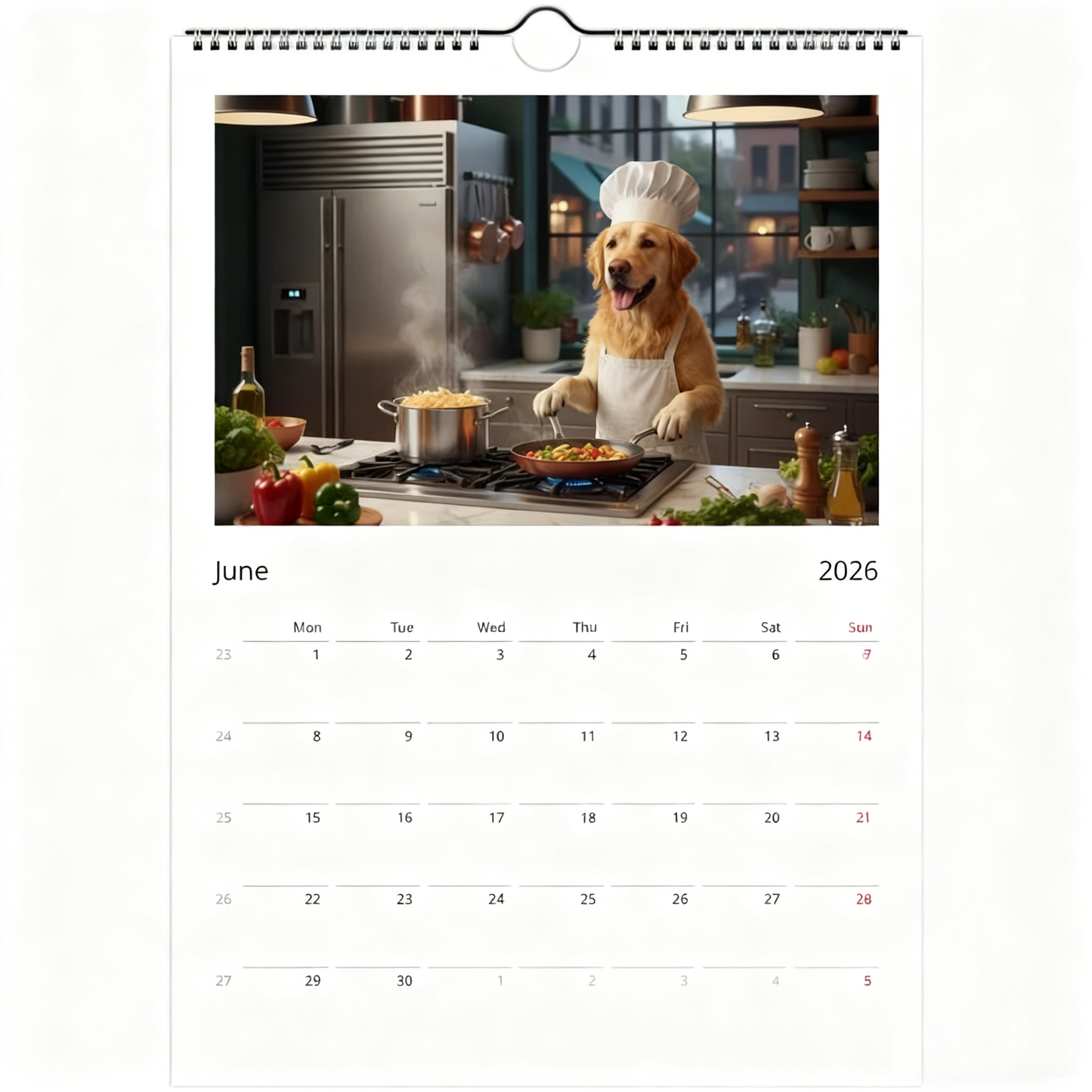 Labrador dog Calendar 2026 - Daily Activities