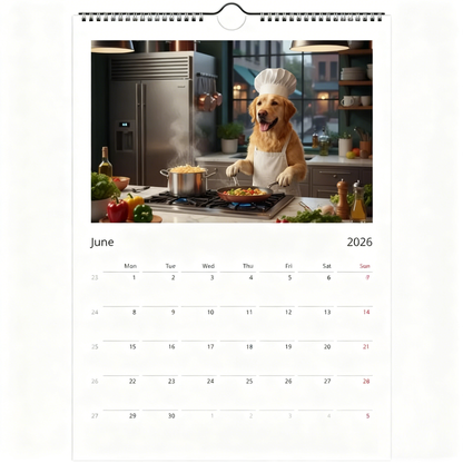 Labrador dog Calendar 2026 - Daily Activities