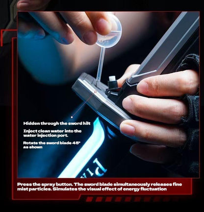 Cyberpunk LED Samurai Lightsaber Katana - 17.9" RGB Light-Up Prop for Cosplay & Festivals ⚔️🌈✨