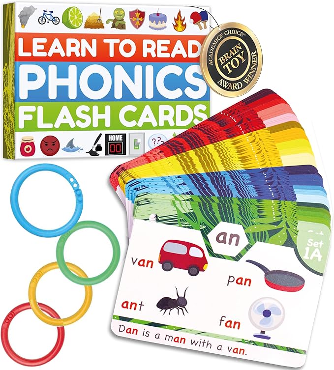 🔥Save 49%🔥Learn to Read Phonics Flash Cards Color-Coded - Learn to Read in 20 Stages