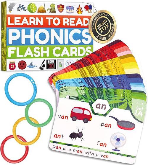 🔥Save 49%🔥Learn to Read Phonics Flash Cards Color-Coded - Learn to Read in 20 Stages