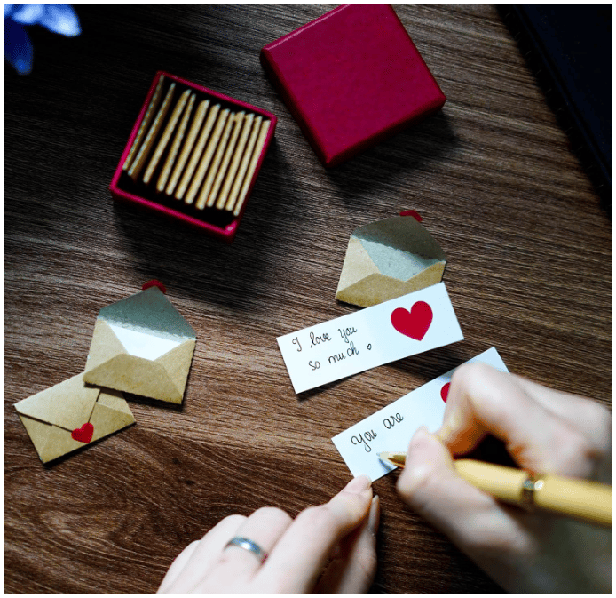 💘💌Mini Love Notes card with envelopes-Valentine's Day Love Cards