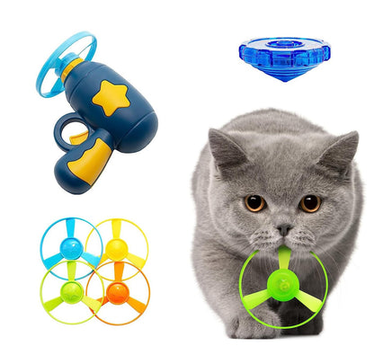 🔥7 piece set Interactive LED Flying Disc Launcher & Fetch Toy for Cats