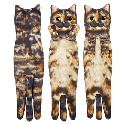 🔥LAST DAY 50% OFF🔥Funny Cat Hand Towels for Kitchen Bathroom (1PC)