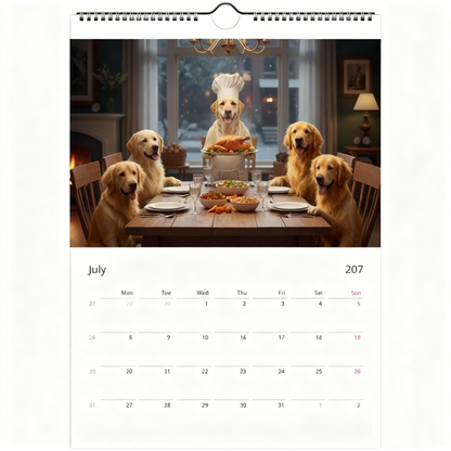 Labrador dog Calendar 2026 - Daily Activities
