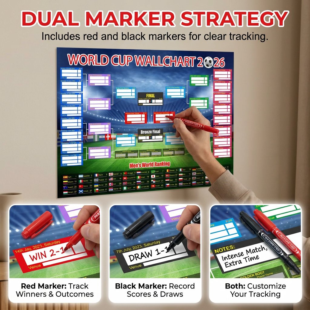 🗓️⚽ World Cup Wall Chart 2026 Poster Set🔥