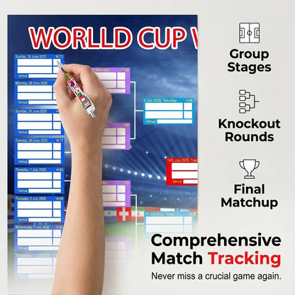 🗓️⚽ World Cup Wall Chart 2026 Poster Set🔥