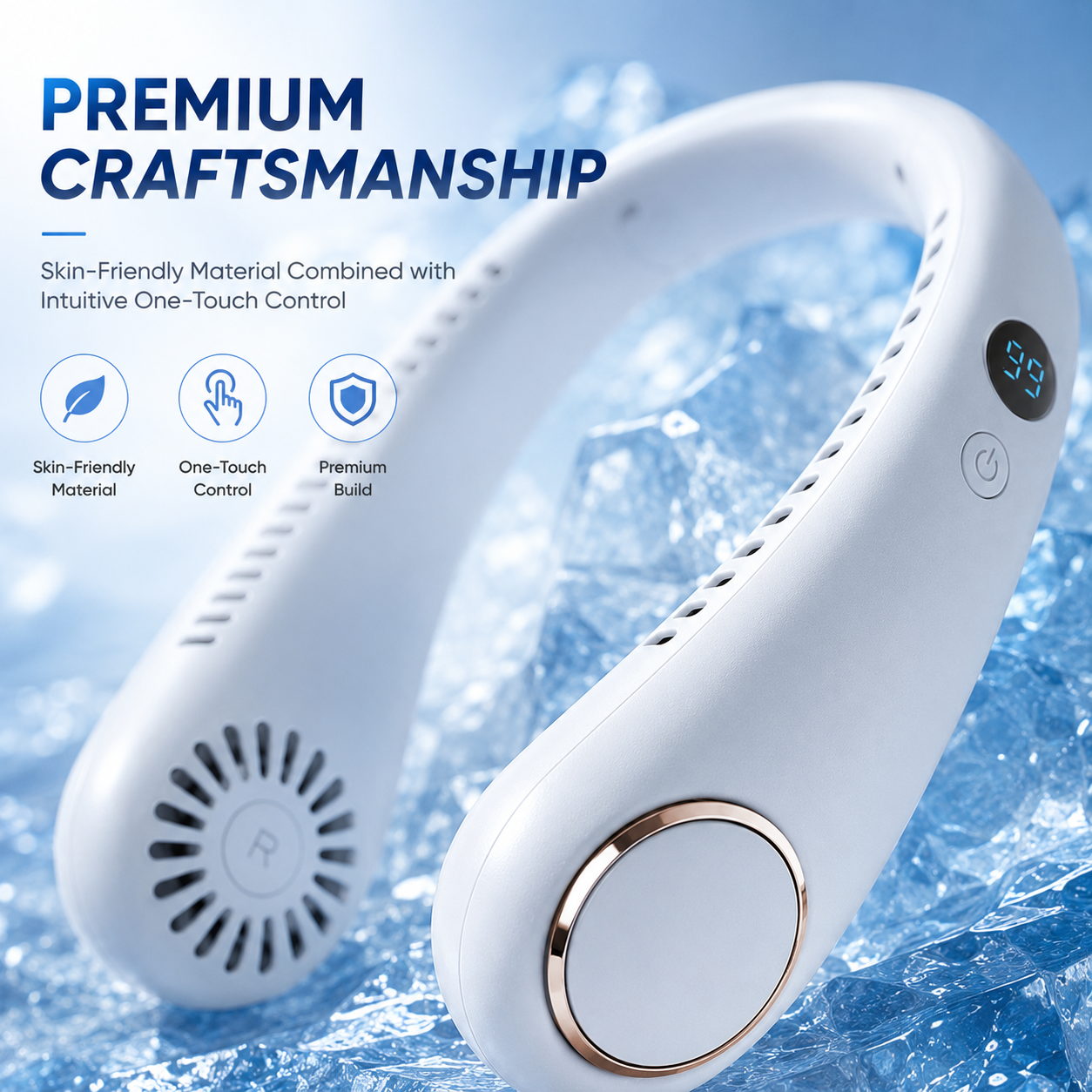 🥳2026 HOT SALE🥳💞50K+ SOLD!🍃💨 50% OFF! Neck Air Conditioner Fan – Ultra‑quiet, 360° rotating, Hands‑free cooling, long battery. 🌬️