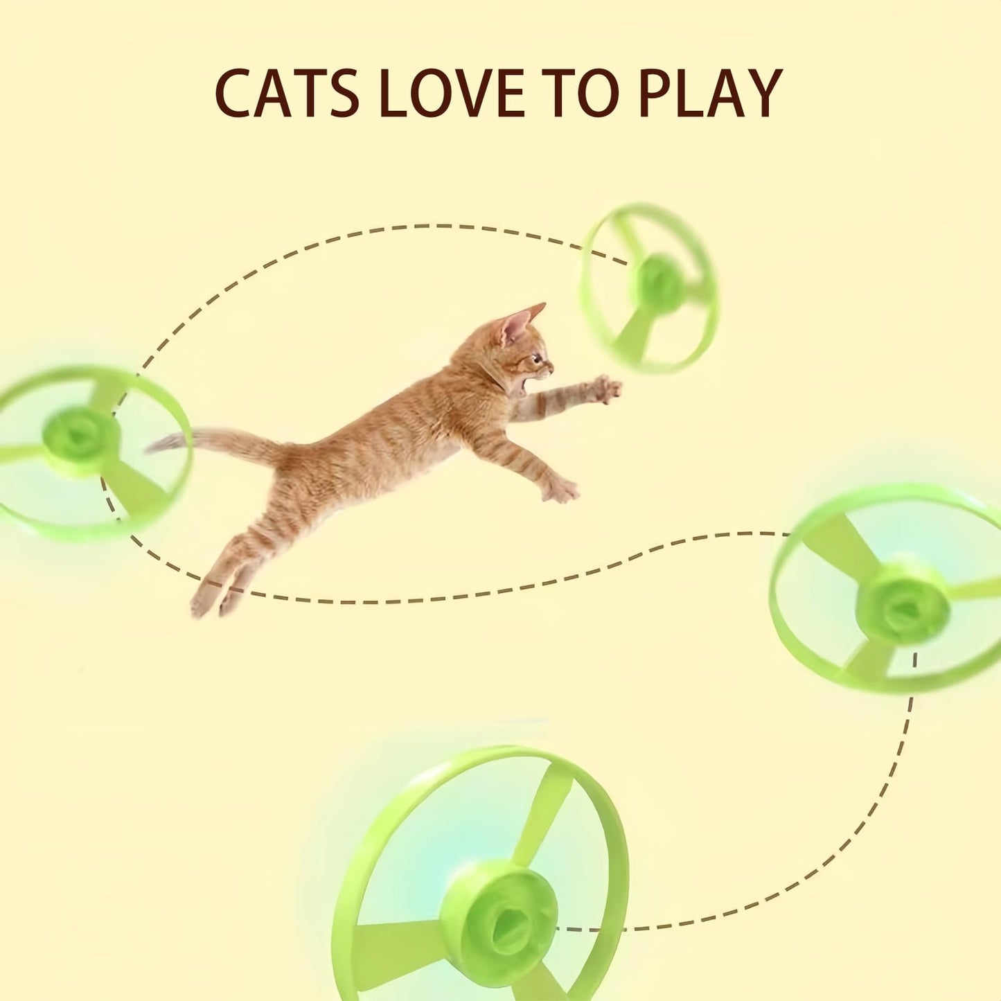 🔥7 piece set Interactive LED Flying Disc Launcher & Fetch Toy for Cats