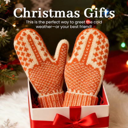🔥LAST DAY 50% OFF - 🎅The "Naughty List" Mittens | Cozy Knit with a Hidden Attitude🖕✨