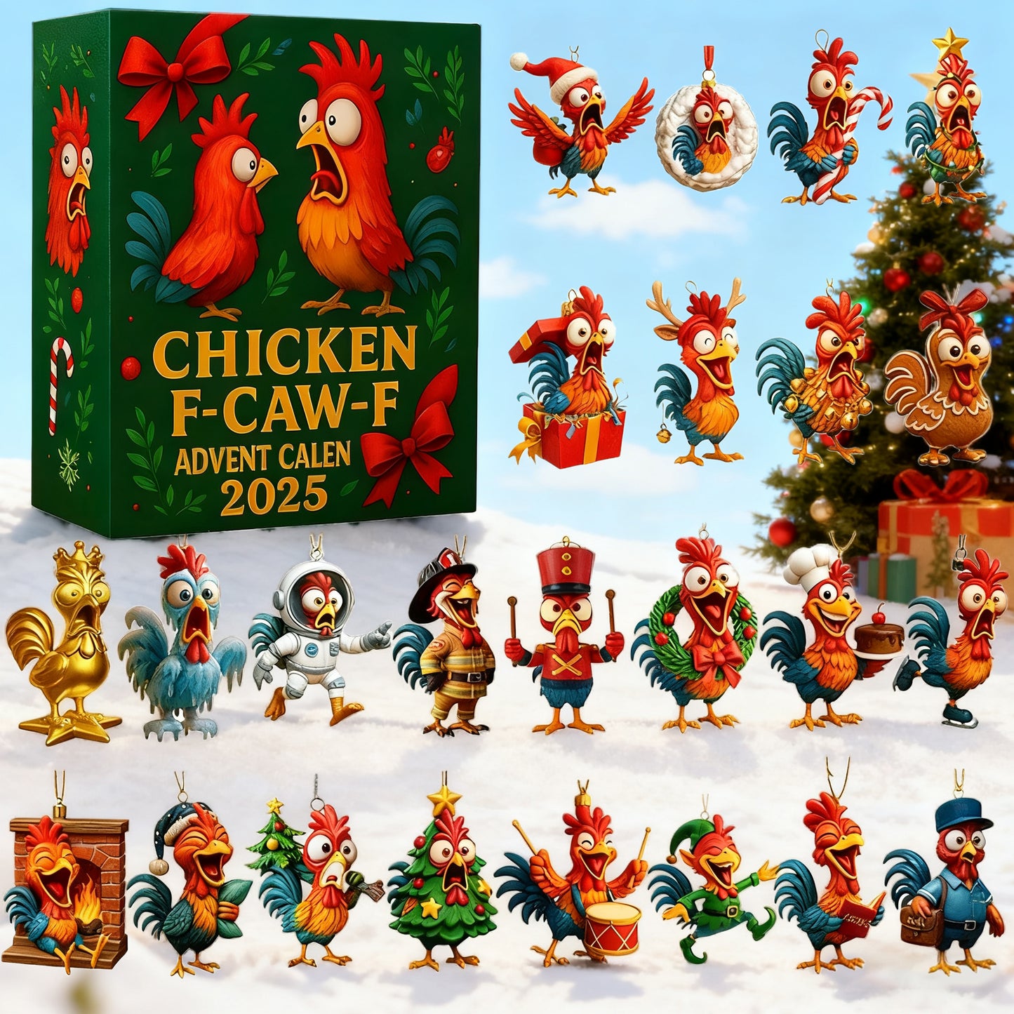 🔥🎁2025 Chicken F-Caw-F Advent Calendar Collection