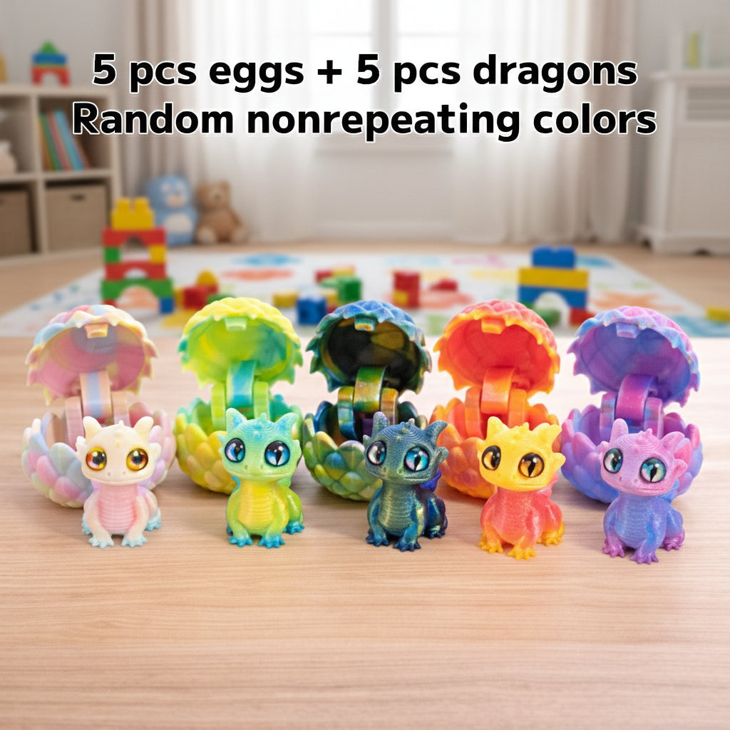 ✨🐉Your Favorite Sky Companions: 10-Piece Random Colors Mini Dragon Egg Set