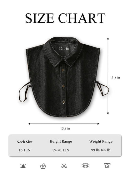 👕Denim False Collar – The Ultimate Layering Essential for Women ✨