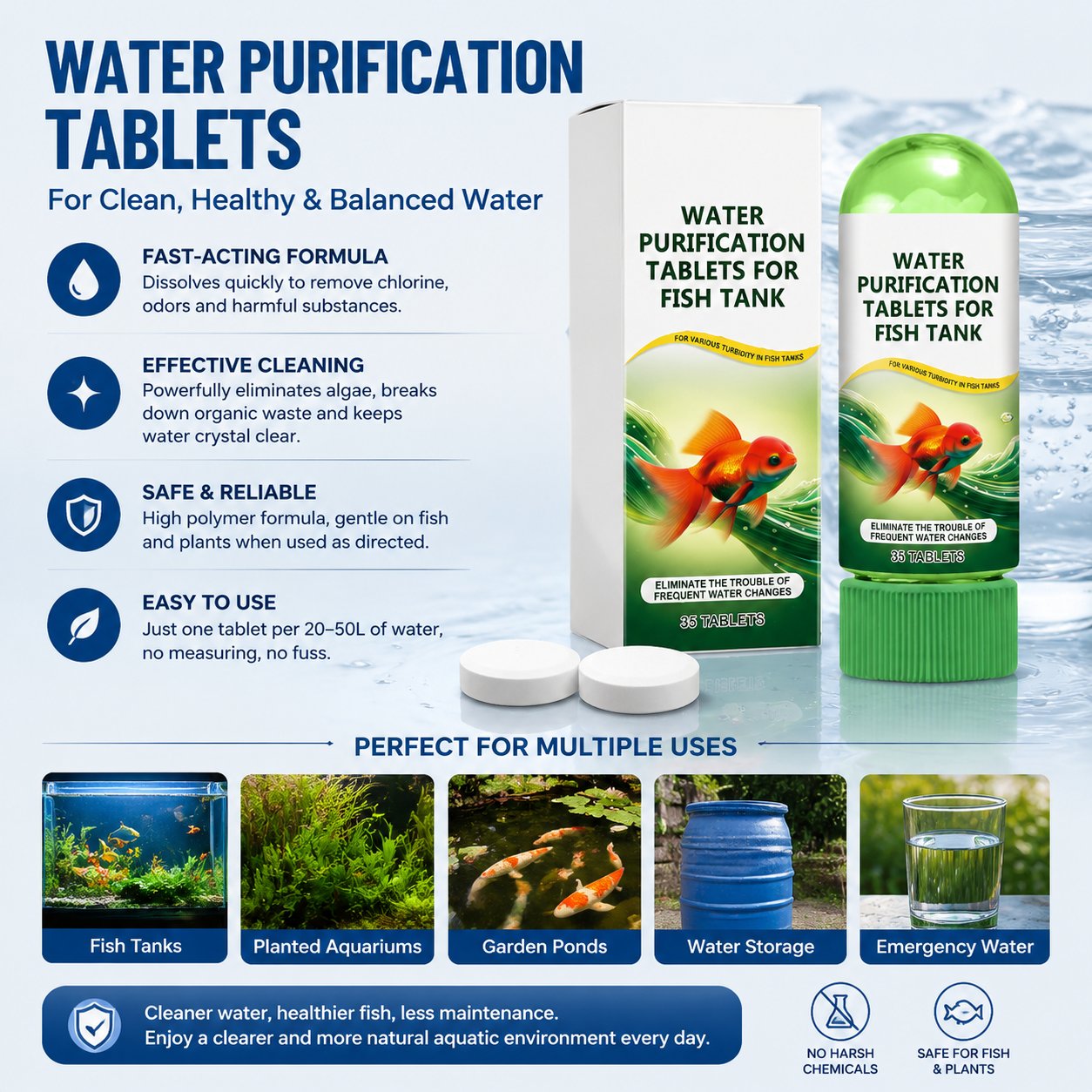 🐠💧Powerful Aquarium Water Purification Tablet