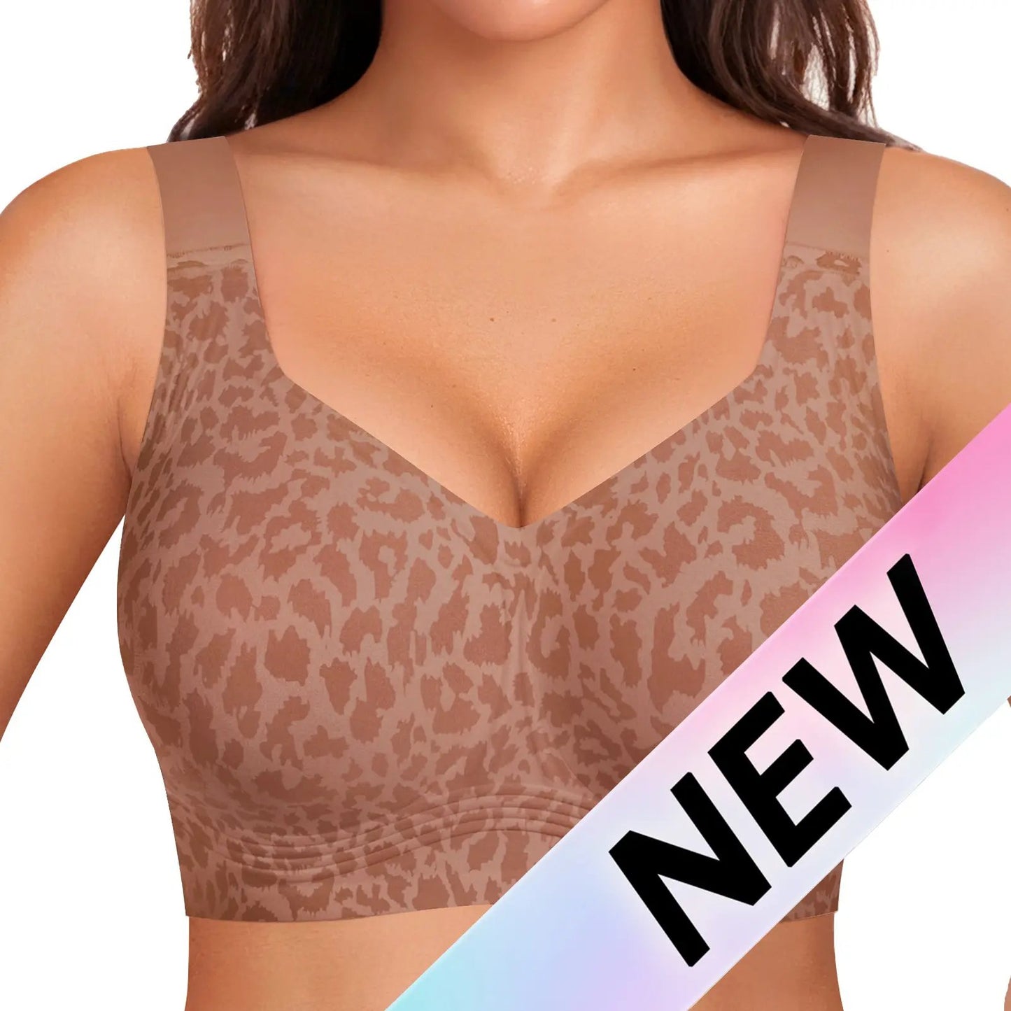 Women Jelly Bras Wirefree Full Coverage No Underwire Everyday Bras Comfortable Wireless Padded Tshirt Bra