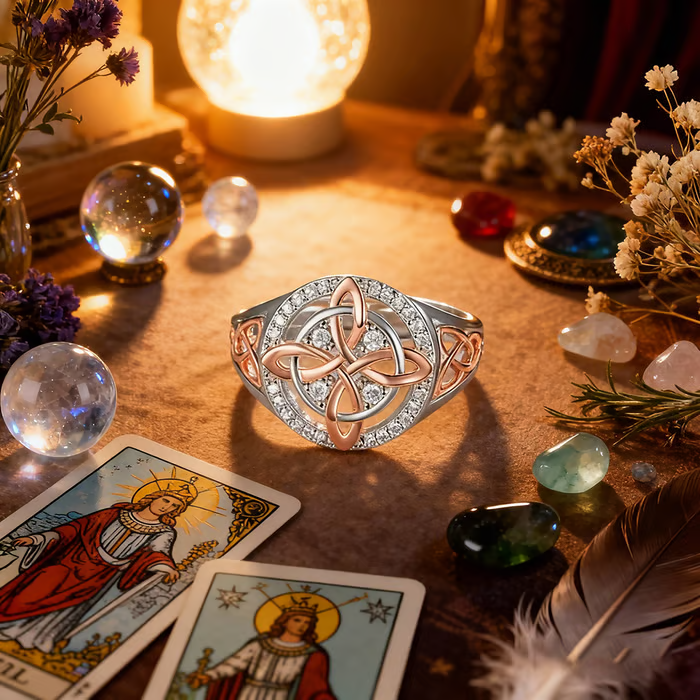 🔮Last Day 50% OFF - Handmade Witch’s Return-Knot Protection Ring✨