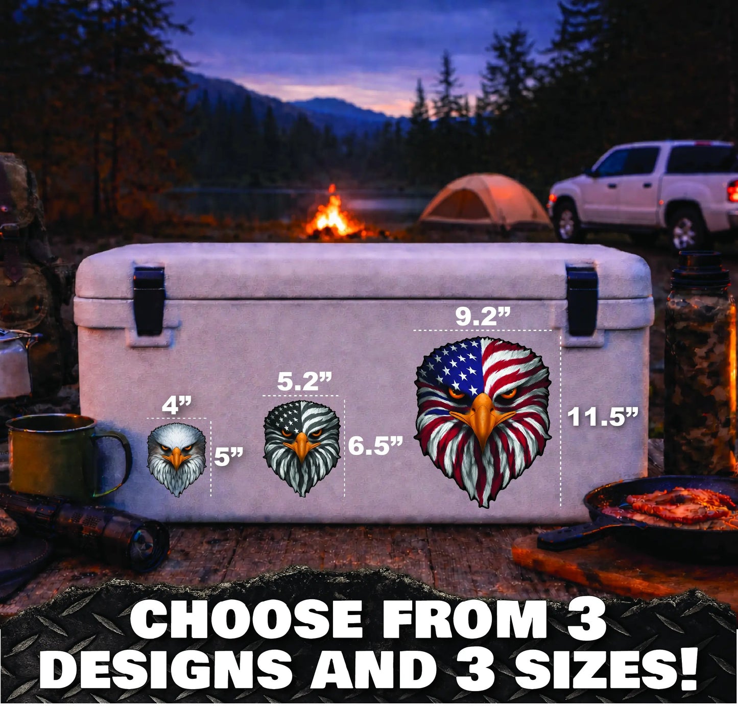 🔥Last Day 50% OFF-🦅Reflective Eagle Eyes USA Flag Decal – Waterproof Patriotic Vinyl Sticker for Trucks, Cars & Gear