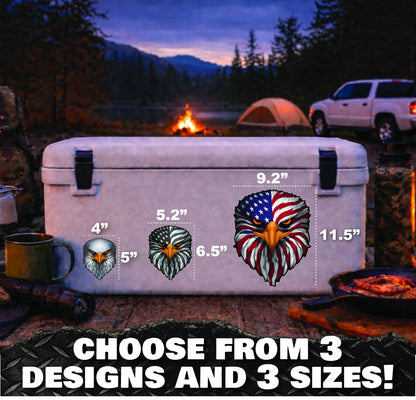 🔥Last Day 50% OFF-🦅Reflective Eagle Eyes USA Flag Decal – Waterproof Patriotic Vinyl Sticker for Trucks, Cars & Gear