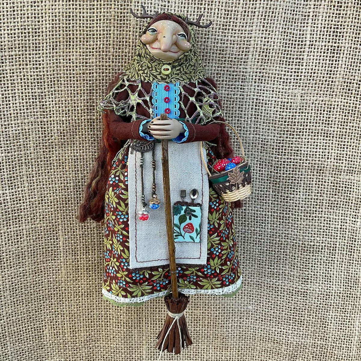 🔥 Easter 🔥 Handmade Kitchen Witch doll 🎁