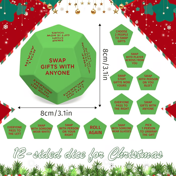 🔥LAST DAY PROMOTION- Buy 2 Get 1 Free!!🎁Hilarious Christmas Gift Exchange Party GameDice🎲🎄