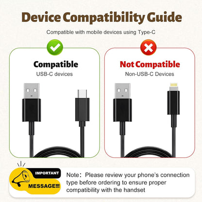 🎁Hot Sale Promotion 50% OFF🔥 New TYPE-C Straight Plug Phone Retro Mute