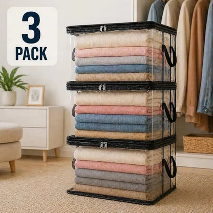 📦Large Heavy-Duty Thick Plastic Clear Storage Bag for Clothes, Moving & Storage
