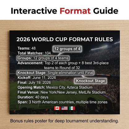 🗓️⚽ World Cup Wall Chart 2026 Poster Set🔥
