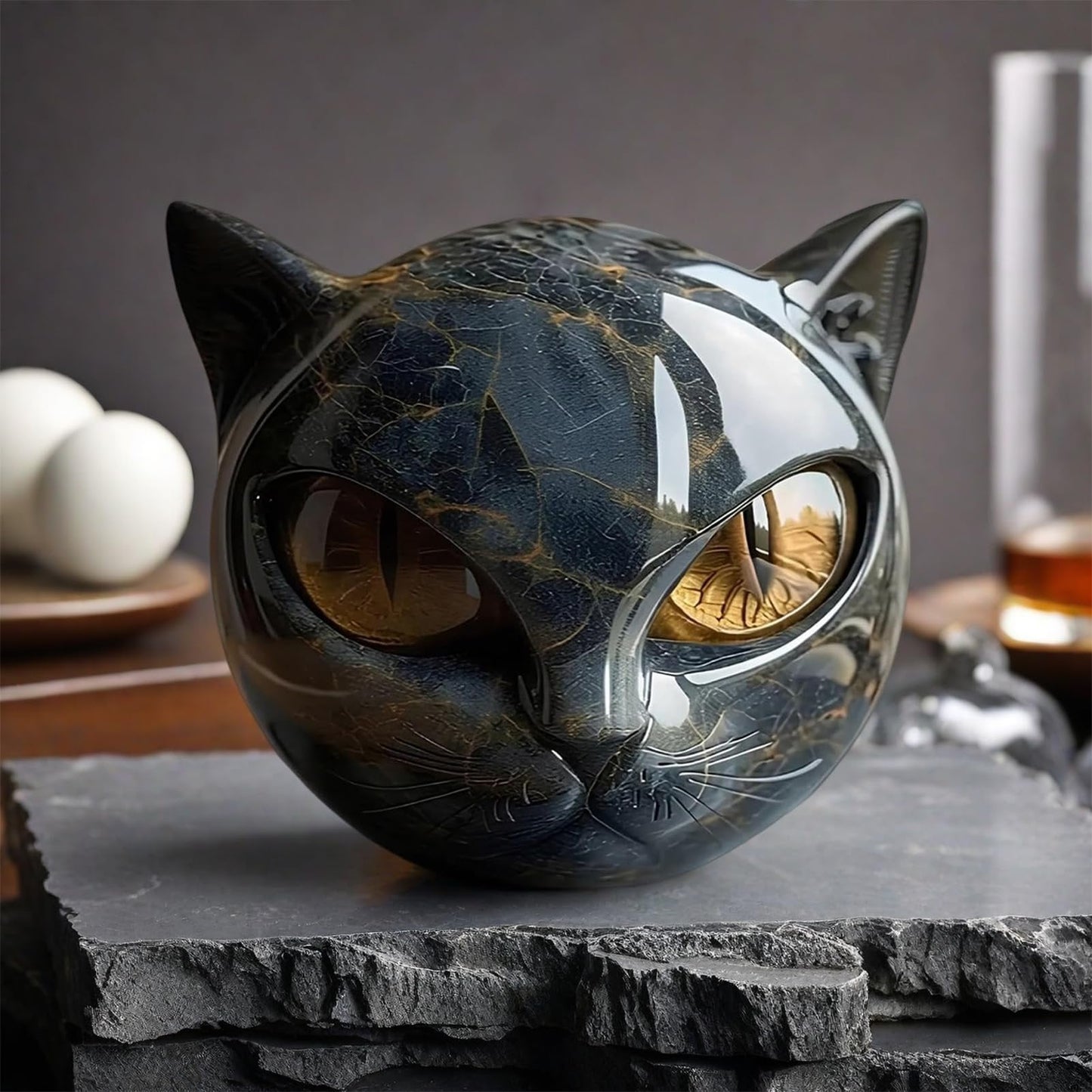 🔥LAST DAY 49% OFF🎉Luxury Black Cat Stone Sculpture