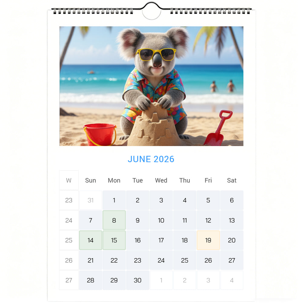 🐨Emotional Healing Koala Calendar 2026 - Daily Activities
